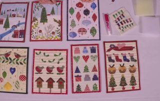 Christmas Miniature Quilts with Julia Gahagan November retreat promo
