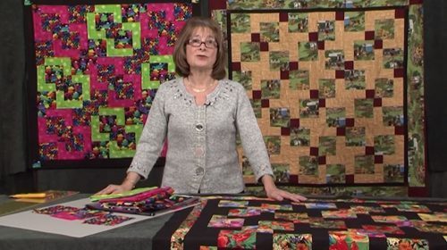 Cut 9 patch quilt with Valerie Nesbitt