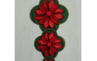 POINSETTIA CHRISTMAS HANGING & TABLE DECORATION SEWING PATTERN by Gail Penberthy 3 bxd