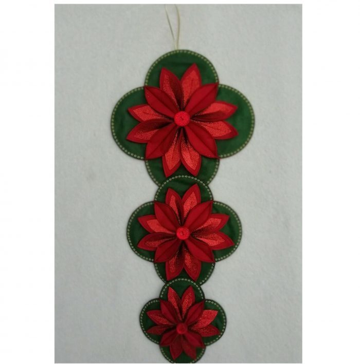 POINSETTIA CHRISTMAS HANGING & TABLE DECORATION SEWING PATTERN by Gail Penberthy 3 bxd