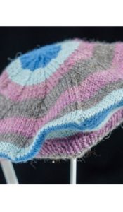 PRODUCT OF THE MONTH FOR DECEMBER 2023: Beret in WYS Illustrious DK Knitting Kit by Daphne Morris