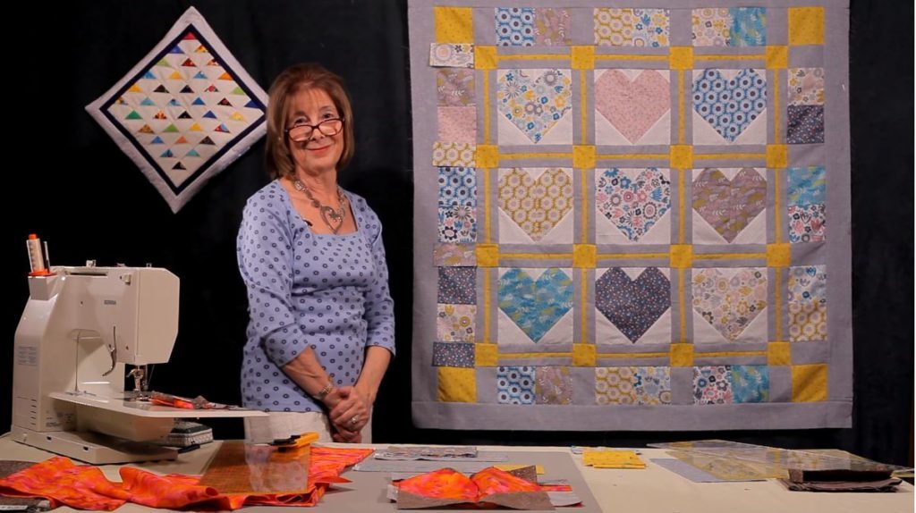 Modern Pieced Patchwork Hearts Quilt with Valerie Nesbitt
