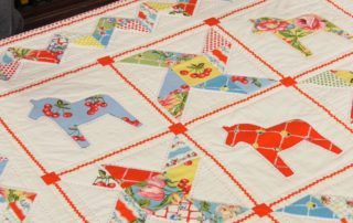Anne baxter quilt dala horses fused applique and windmill block
