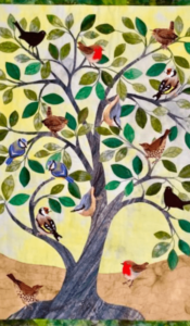 Product of the Month October 2022: Tree of Birds Applique Kit from Kate Findlay