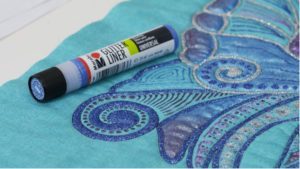 Glitter fabric pens extract