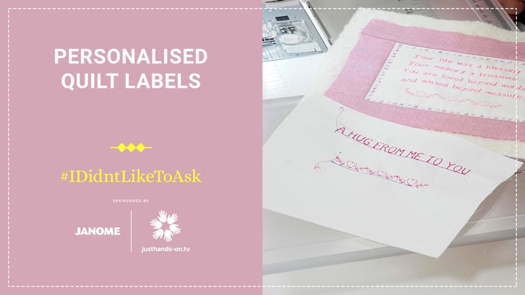 Personalised Quilt Labels