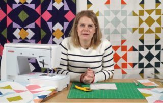 Claire Campion at sewing machine