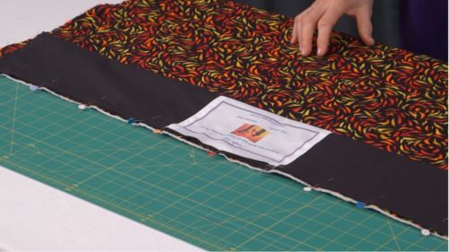 quilt label and sleeve